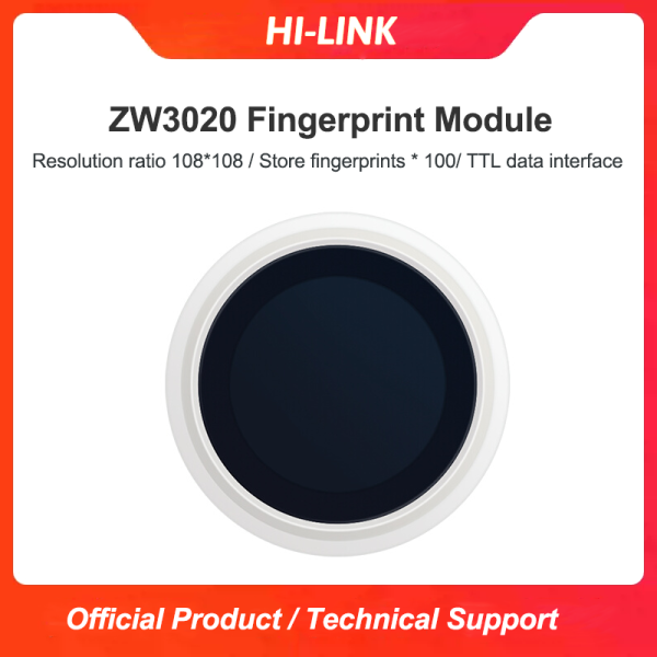 Hi-link HLK-ZW3020 capacitive touch fingerprint sensor module surface array semiconductor fingerprint recognition module
